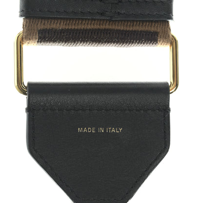 Fendi Ribbon Vitello Seta FF 1974 Adjustable Strap You Fango Marrone Black 4 of 5