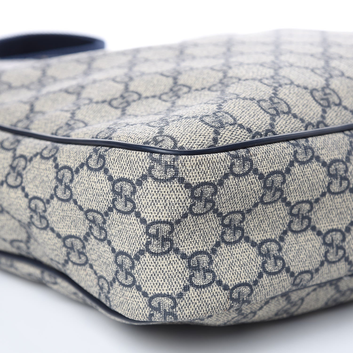 Gucci GG Plus Monogram Selleria Calfskin Medium Messenger Bag Beige Blue 9 of 12