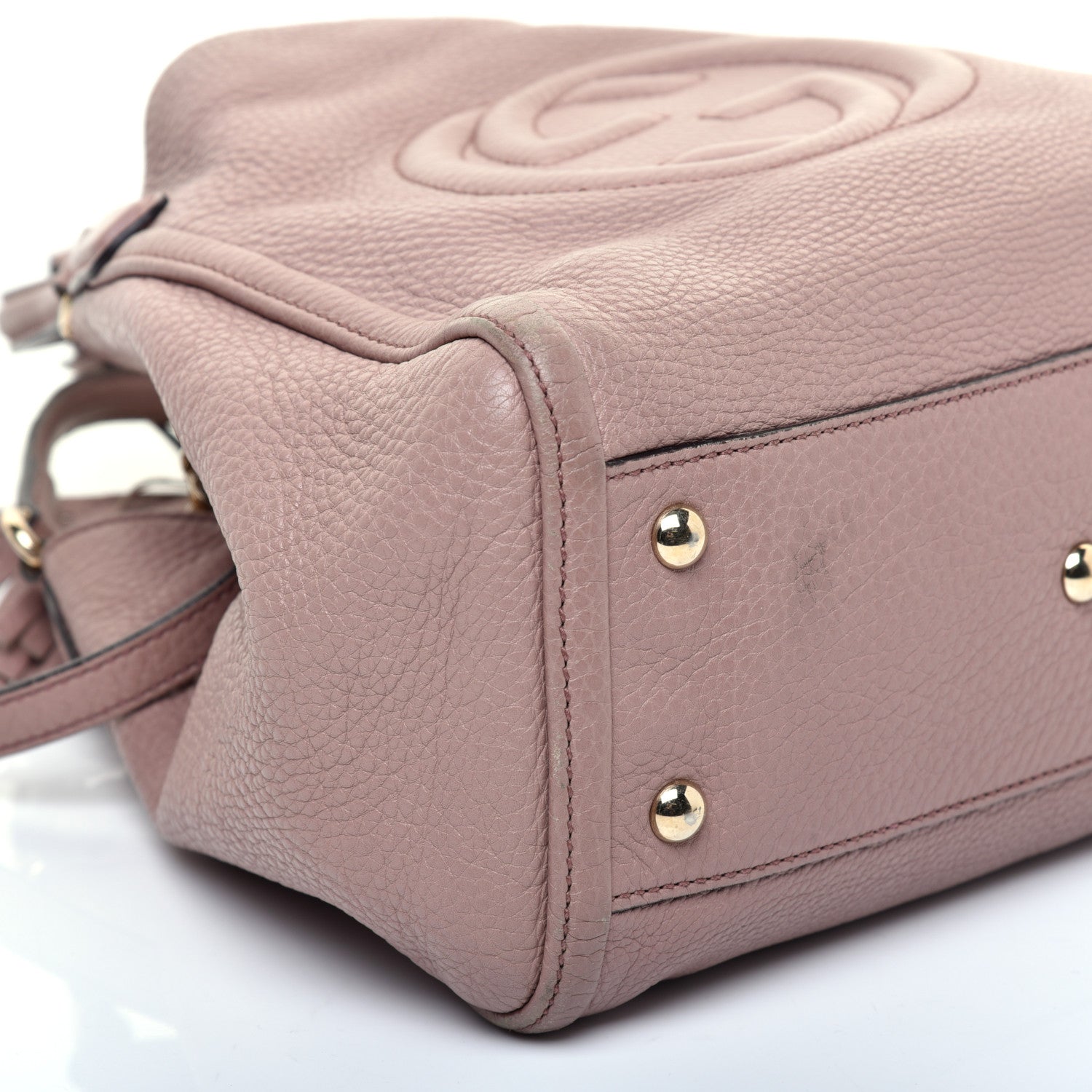 Gucci Pebbled Calfskin Small Soho Shoulder Bag Light Pink 6 of 10
