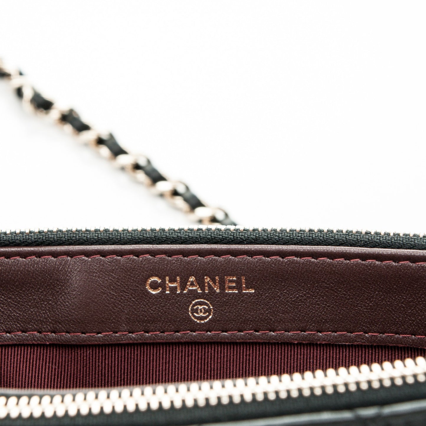 Lambskin Quilted Small Clutch With Chain Black