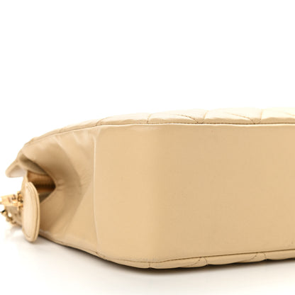 Chanel Lambskin Quilted Shoulder Bag Beige 8 of 11