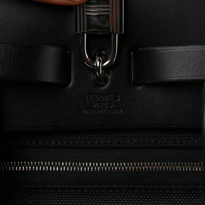 Hermes Military Toile Vache Hunter Herbag a Dos Zip Retourne Backpack Black 7 of 9