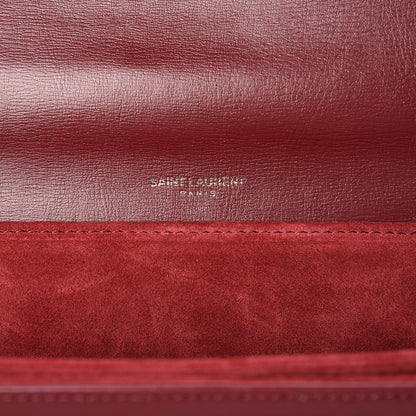 Saint Laurent Calfskin Medium Bellechasse Satchel Burgundy 6 of 12