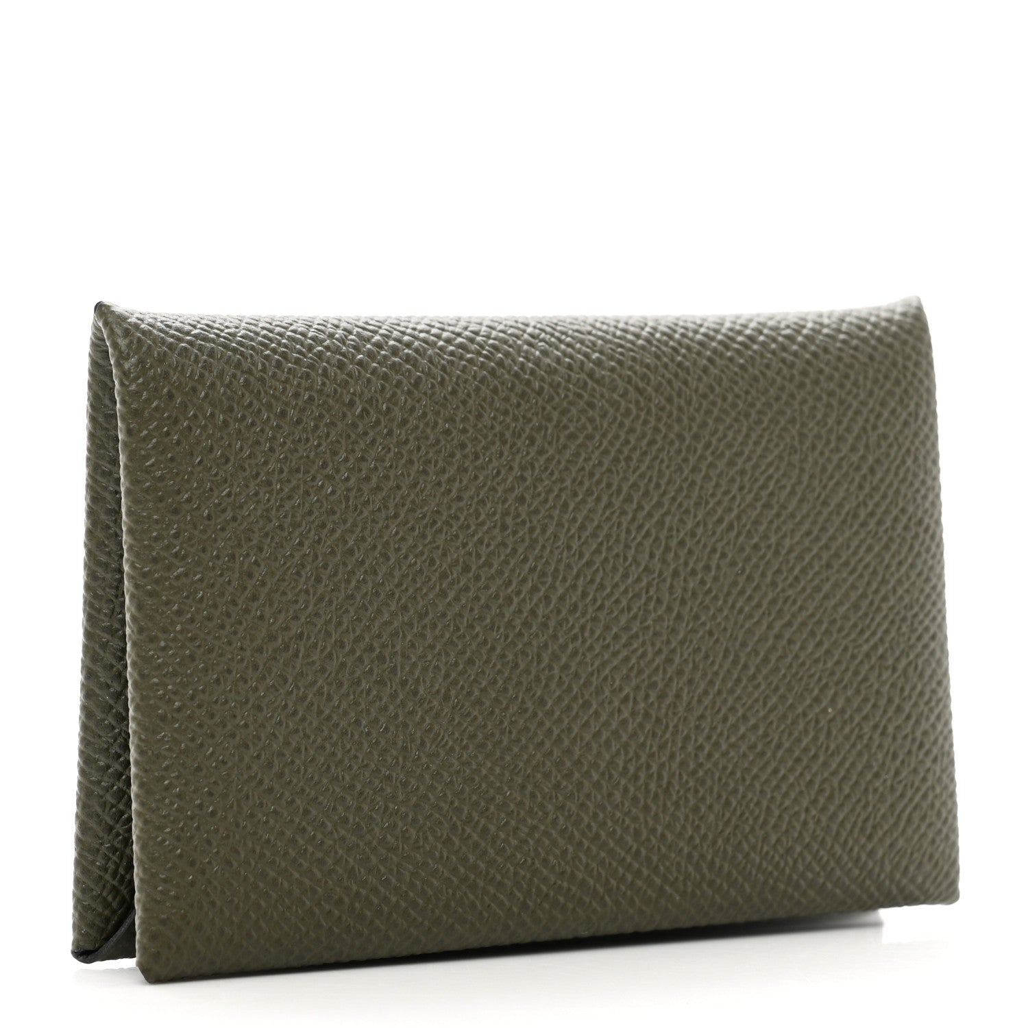Hermes Epsom Calvi Card Case Vert De Gris 3 of 7