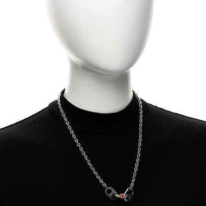 Hermes Palladium Buffalo Horn Lacquered Maillon Necklace 2 of 6