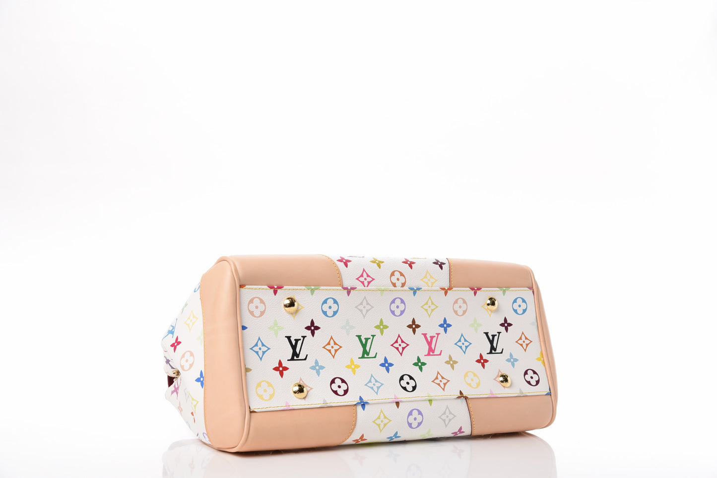 Monogram Multicolor Beverly GM White