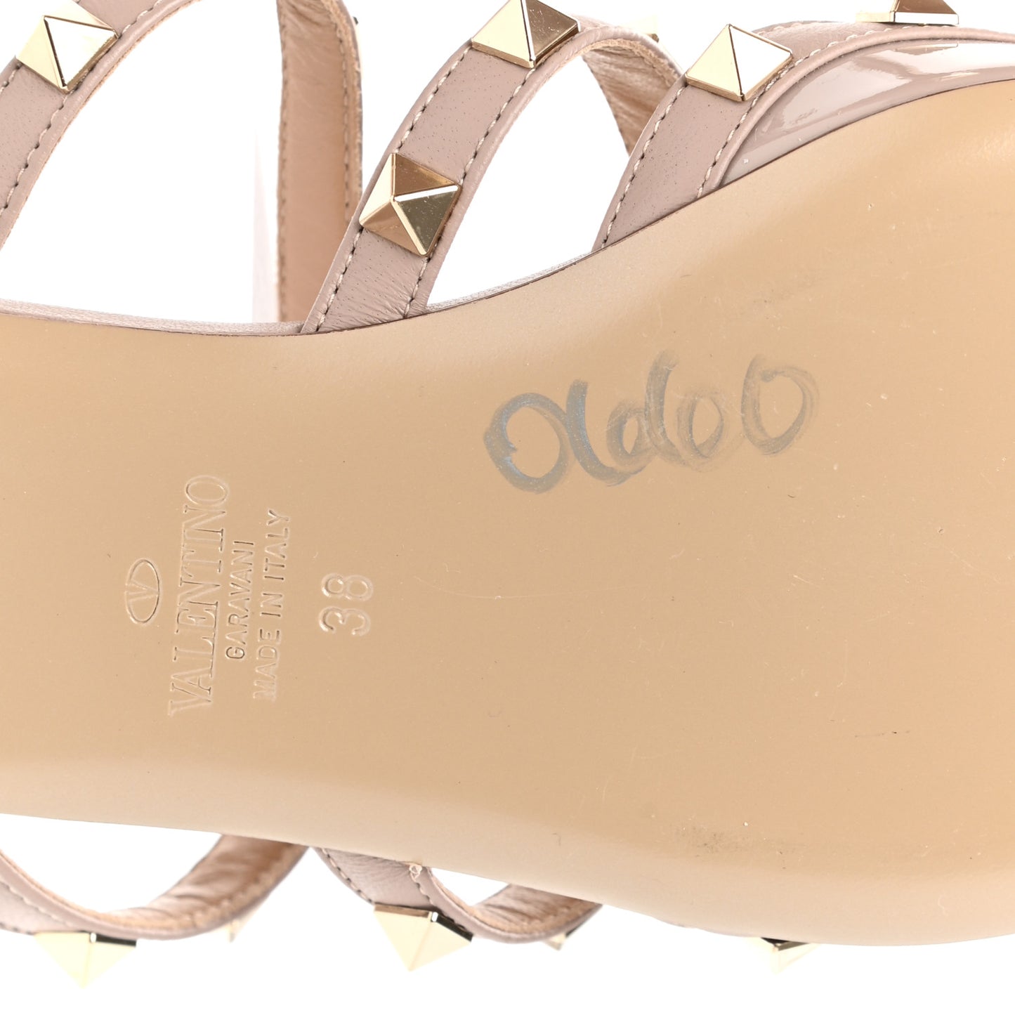 Patent Rockstud Flat Cage Mules 38 Poudre