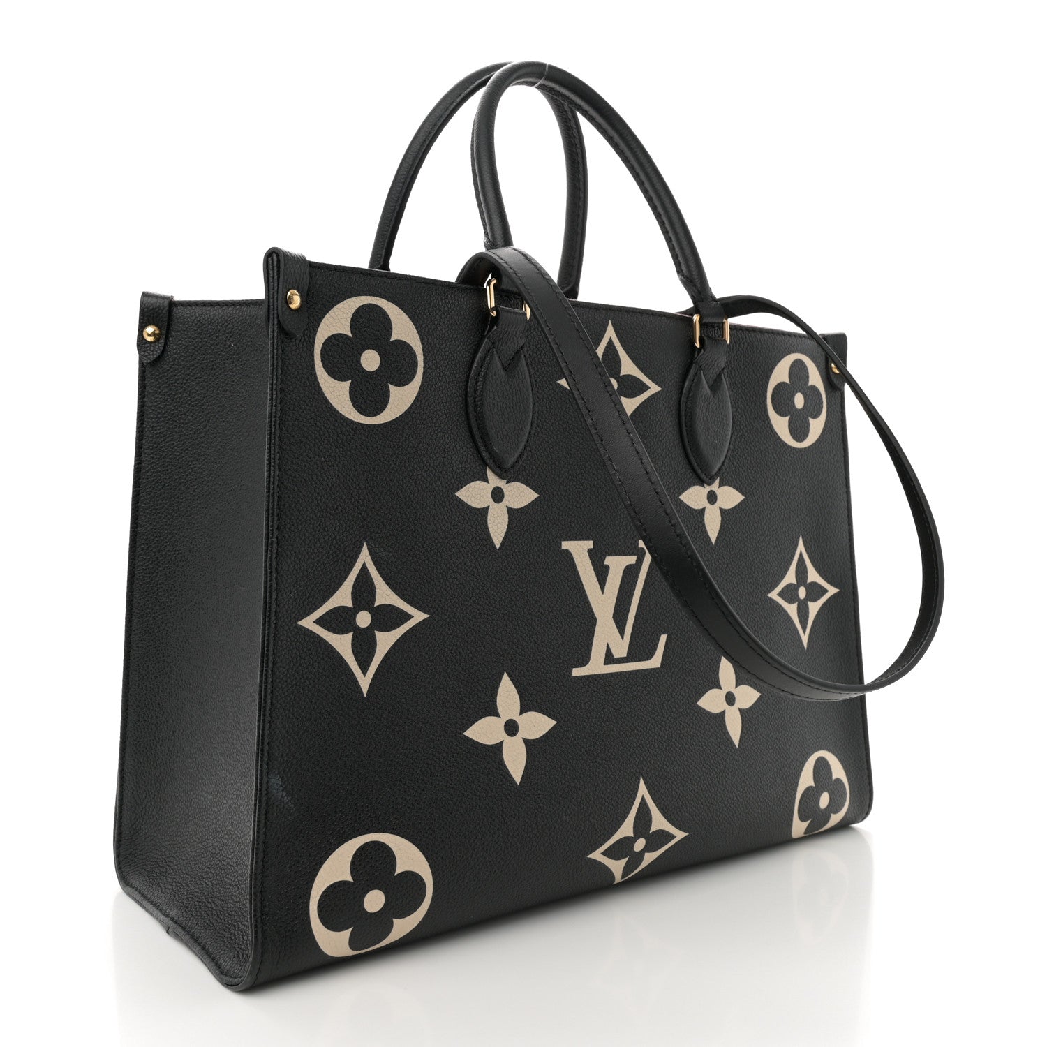 Louis Vuitton Empreinte Monogram Giant Onthego MM Black Beige 3 of 10