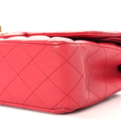 Chanel Caviar Quilted Medium Double Flap Red 10 of 10