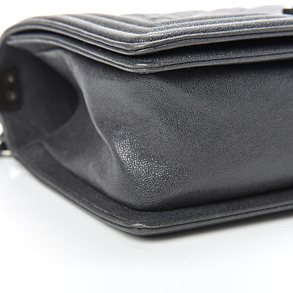 Chanel Caviar Quilted Medium Boy Flap Anthracite 8 of 10
