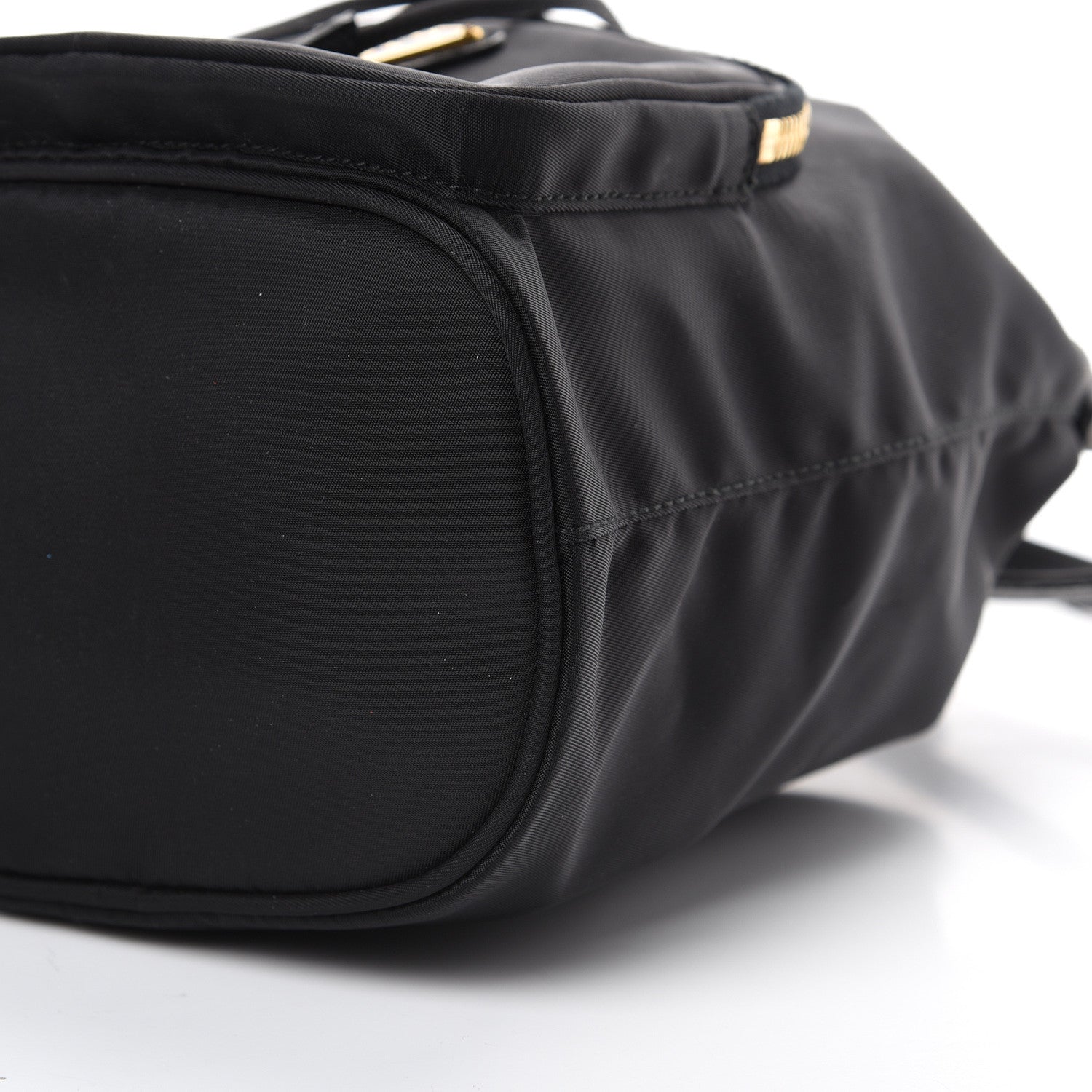 Prada Saffiano Tessuto Nylon Mini Bucket Crossbody Bag Black 11 of 11