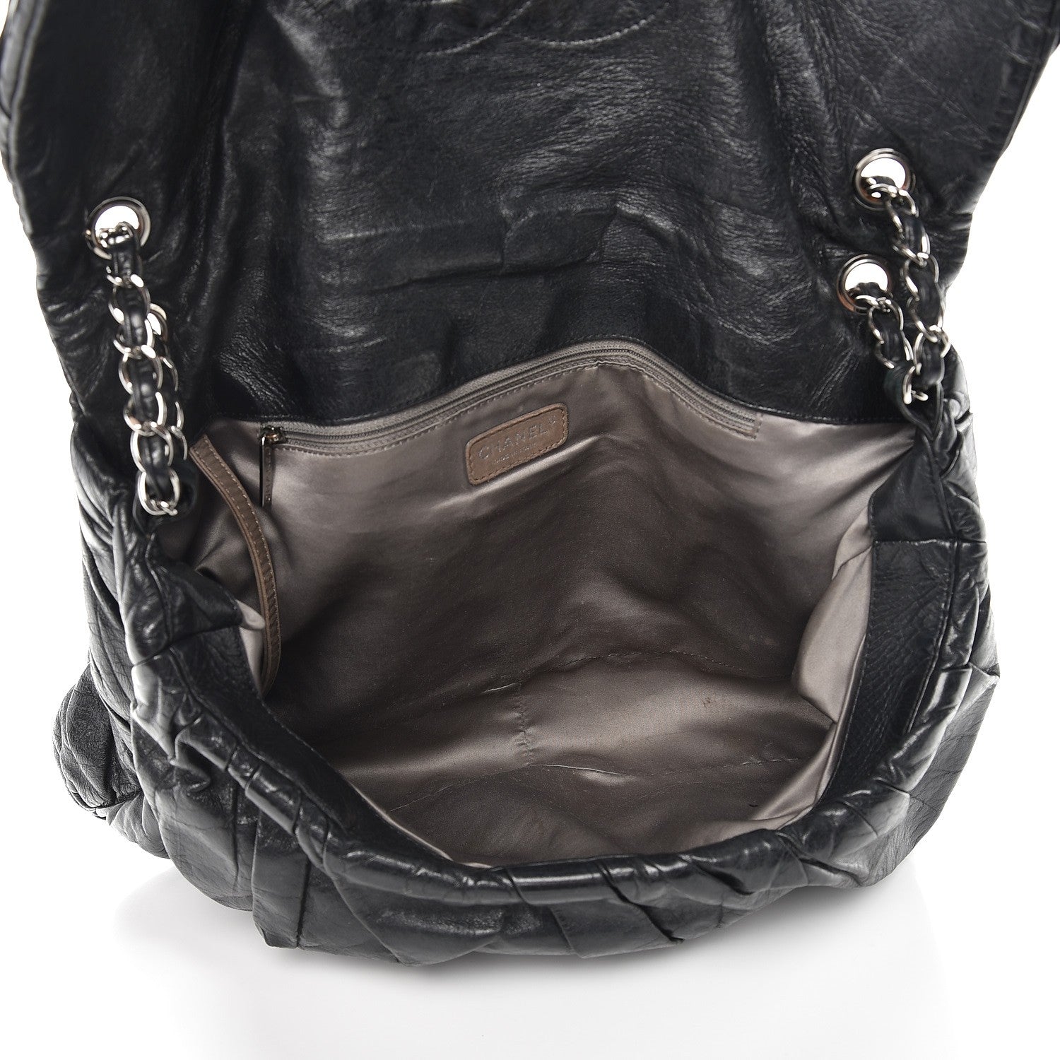 Chanel Glazed Calfskin Twisted Maxi Flap Black 6 of 14