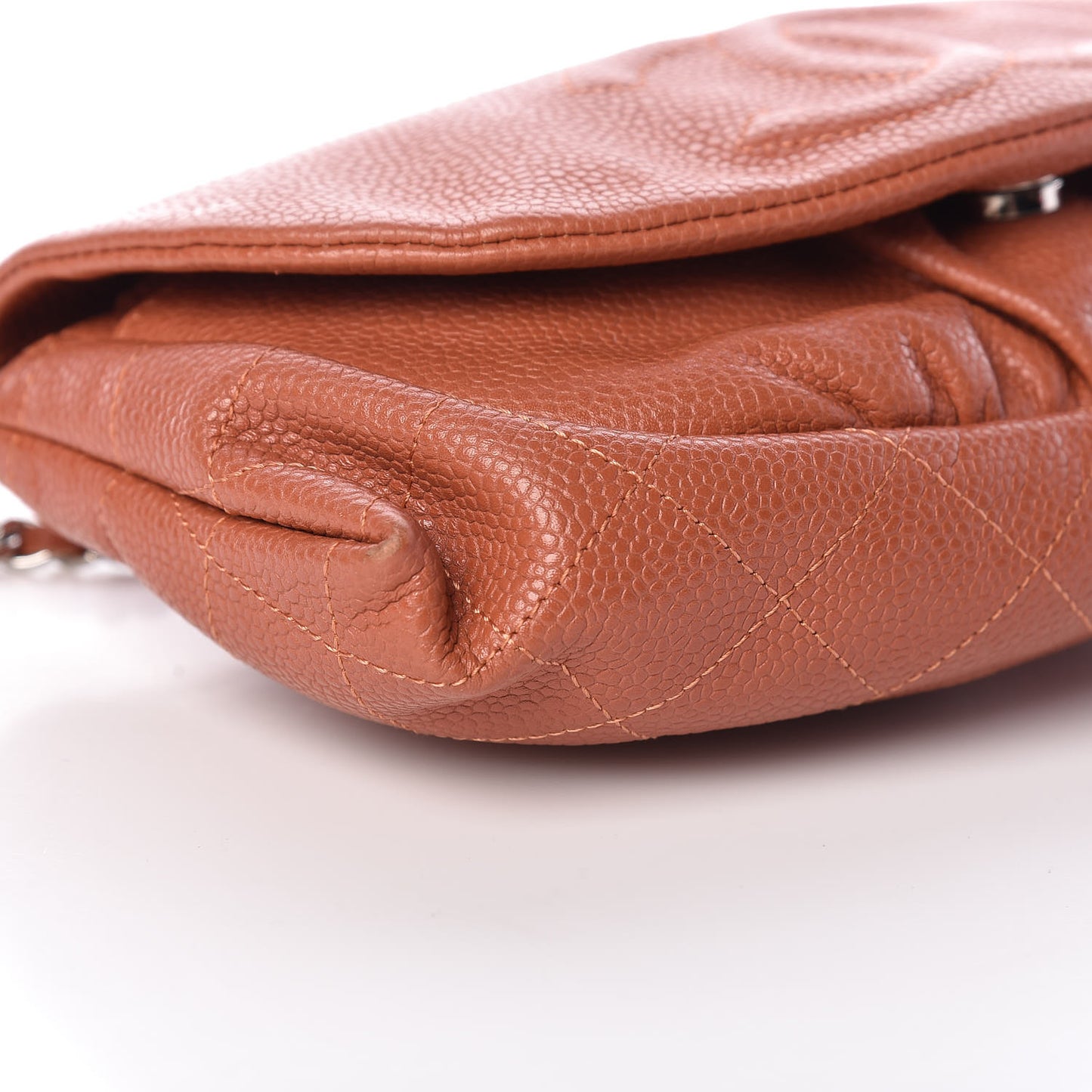 Caviar Half Moon Wallet On Chain WOC Coral