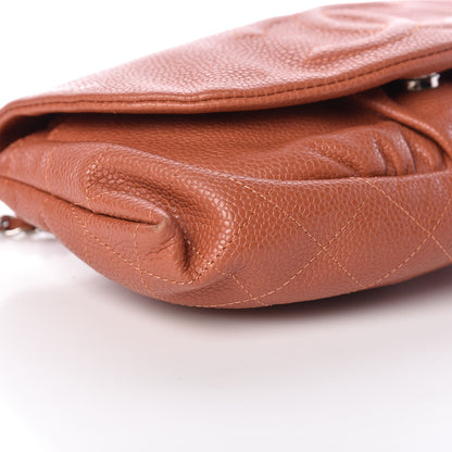 Chanel Caviar Half Moon Wallet On Chain WOC Coral 5 of 13