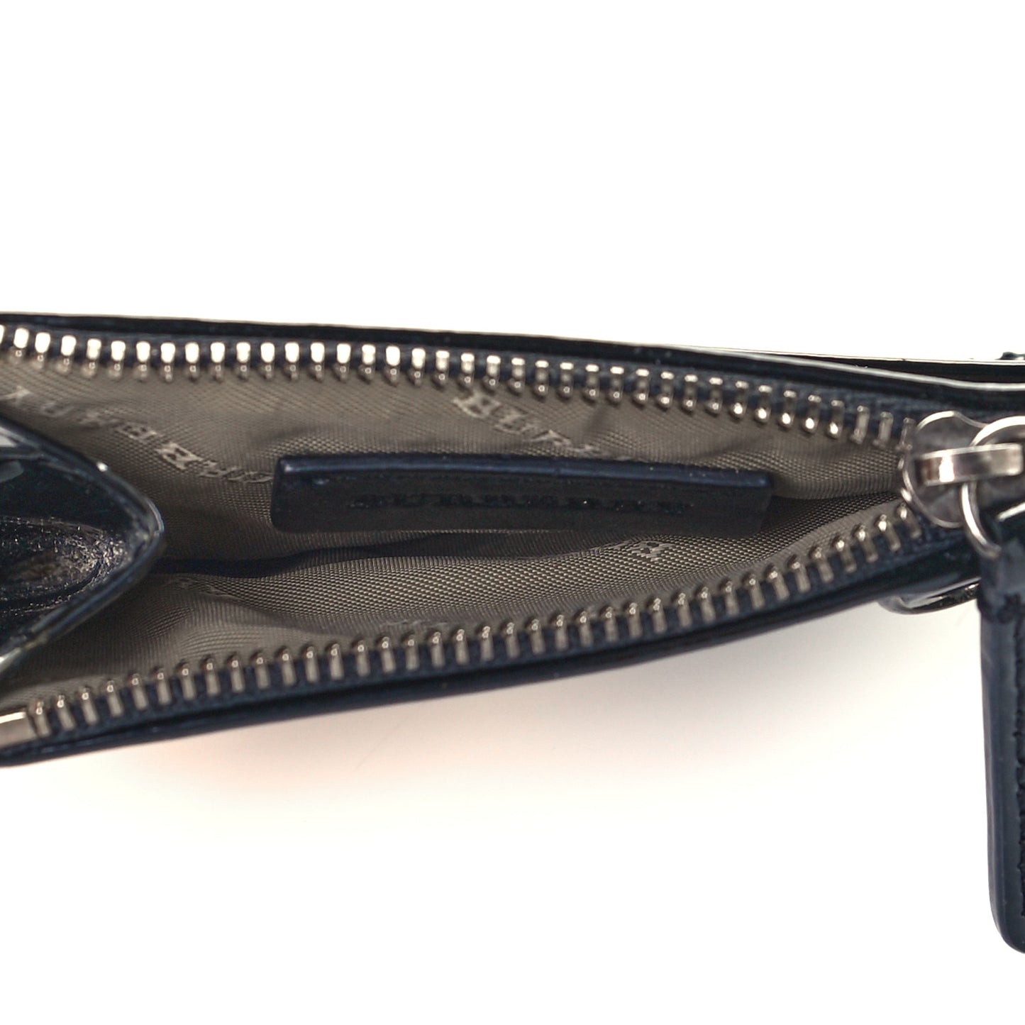 Nova Check Patent Zip Card Holder Black