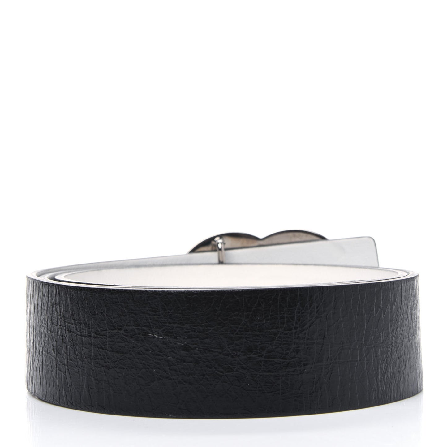 Calfskin CC Reversible Belt 85 White Black