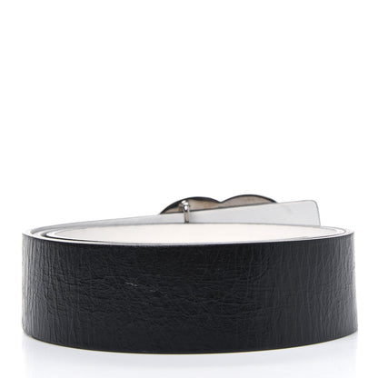 Chanel Calfskin CC Reversible Belt 85 White Black 2 of 4