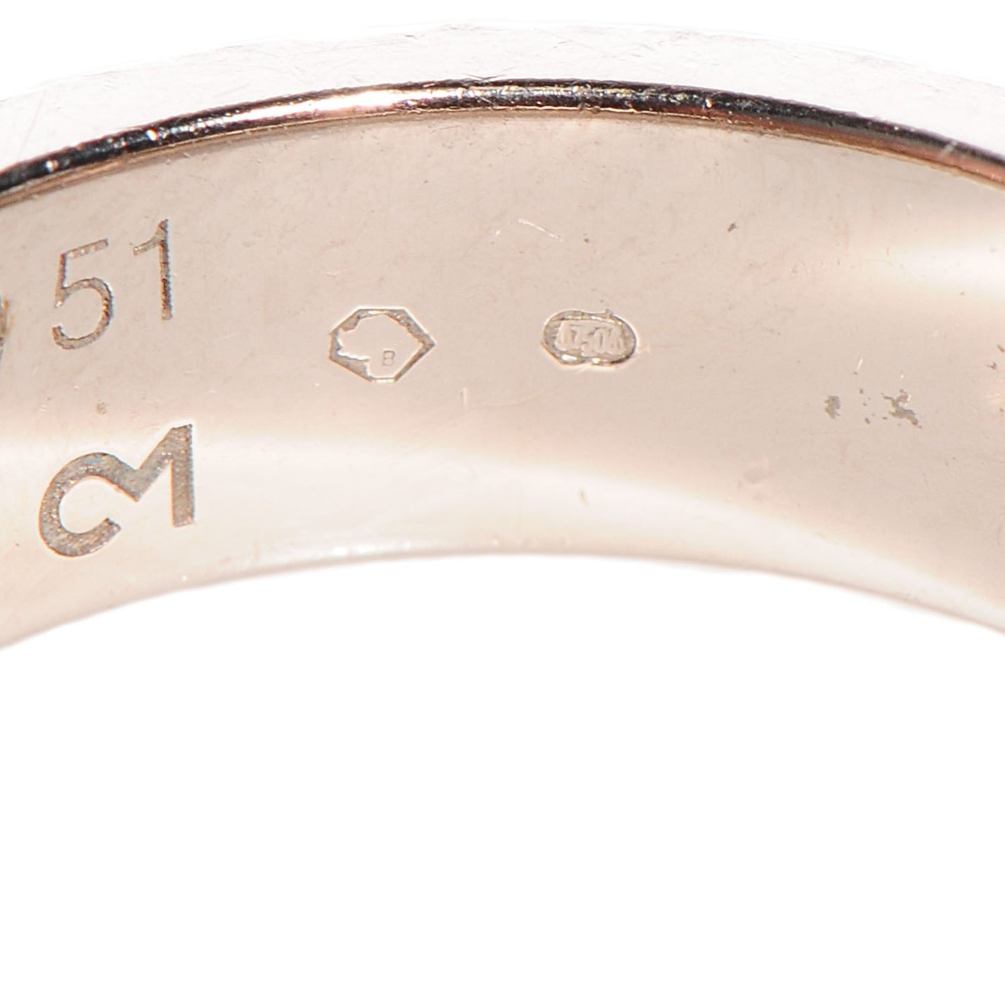 18K White Gold 5.5mm LOVE Ring 51 5.75