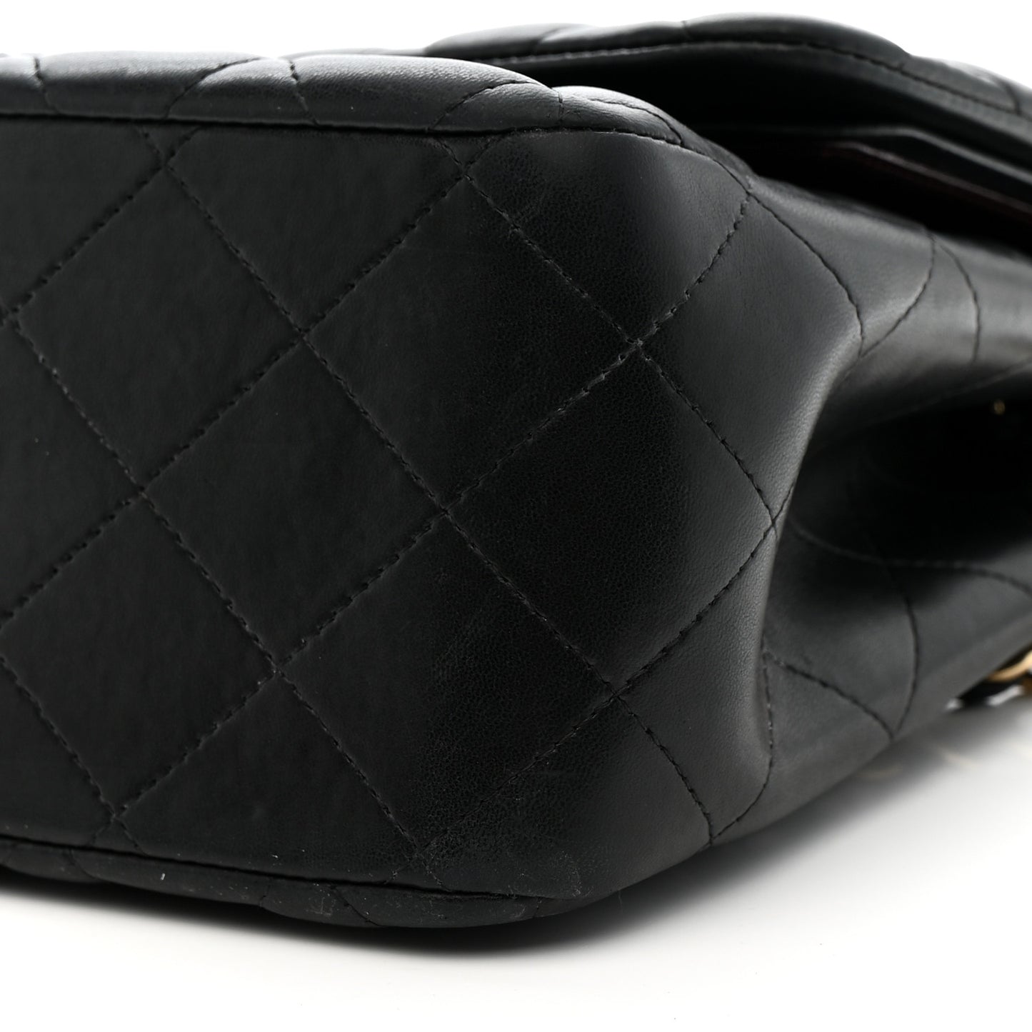 Lambskin Quilted Jumbo Double Flap Black