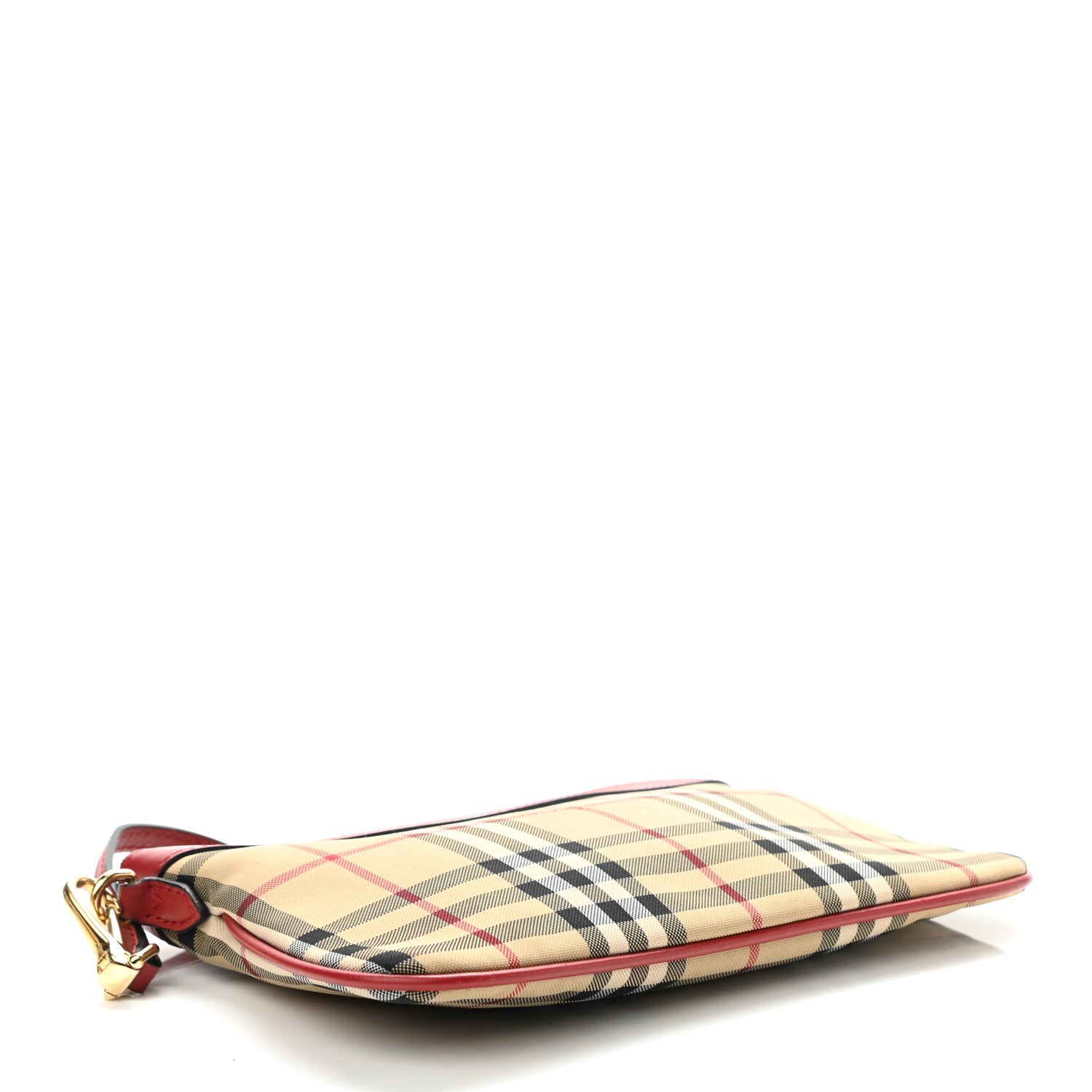 Burberry Horseferry Check Peyton Crossbody Clutch Bag Parade Red 4 of 12