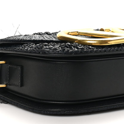 Valentino Garavani Raffia Braided Supervee Crossbody Bag Black 8 of 10