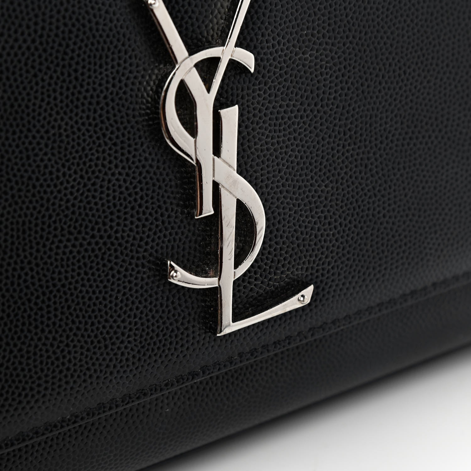 Saint Laurent Grain De Poudre Small Monogram Kate Satchel Black 15 of 15