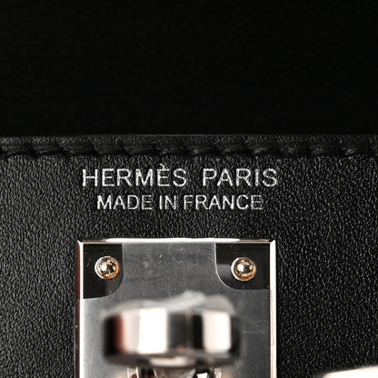 Hermes Tadelakt Sombrero Box Pampilles Mini Kelly Sellier 20 Black 11 of 19