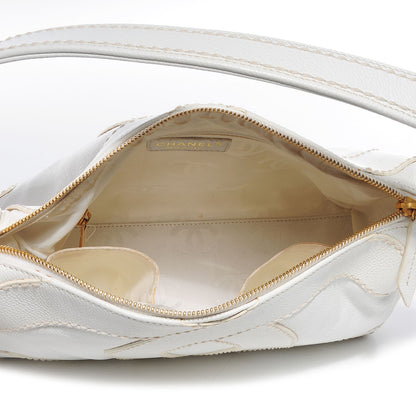 Chanel Caviar CC Stitched Hobo White 8 of 8