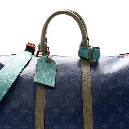 Louis Vuitton Monogram Outdoor Keepall Bandouliere 45 Pacific Blue 7 of 9