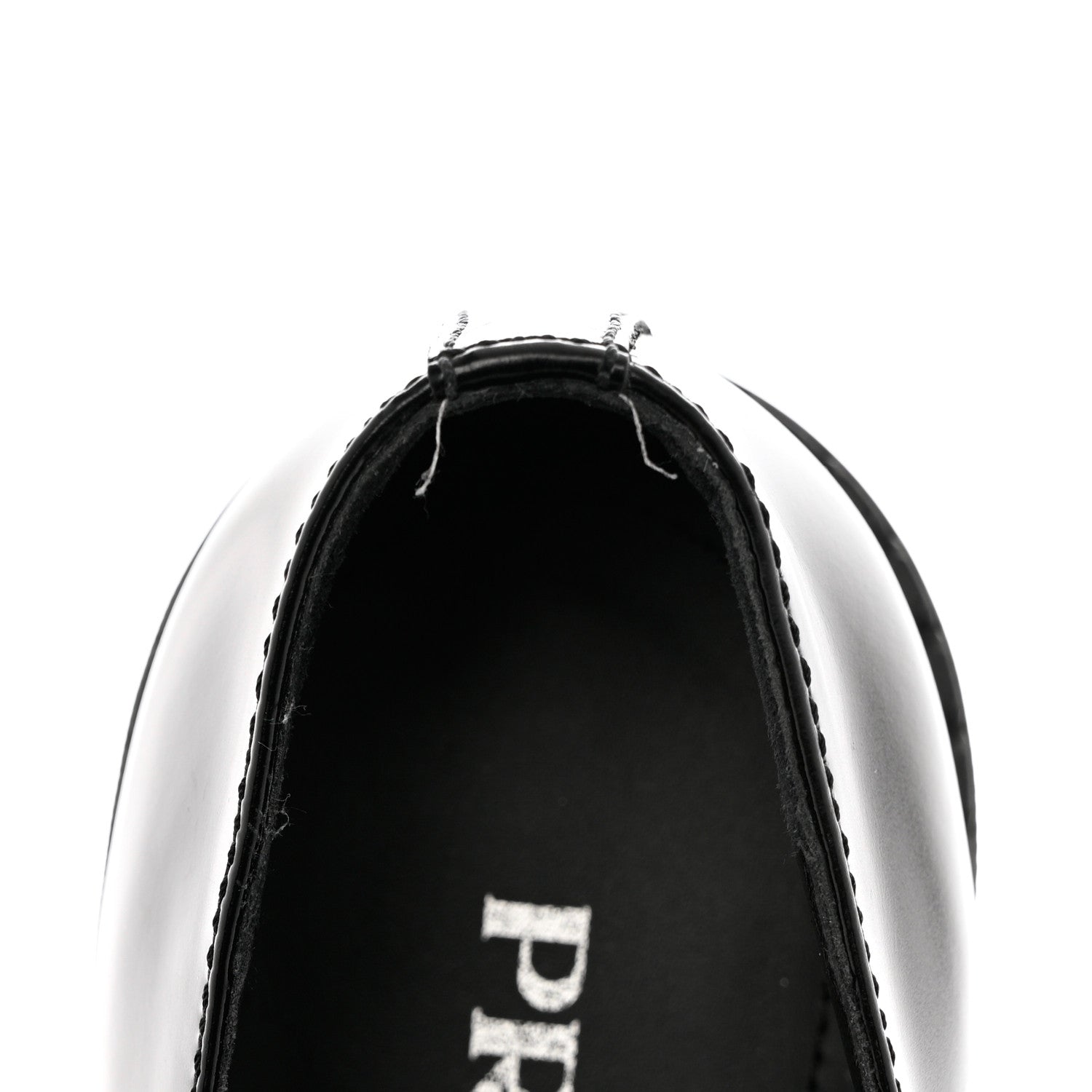 Prada Spazzolato Metal Triangle Logo 50mm Loafers 39 Black 9 of 10