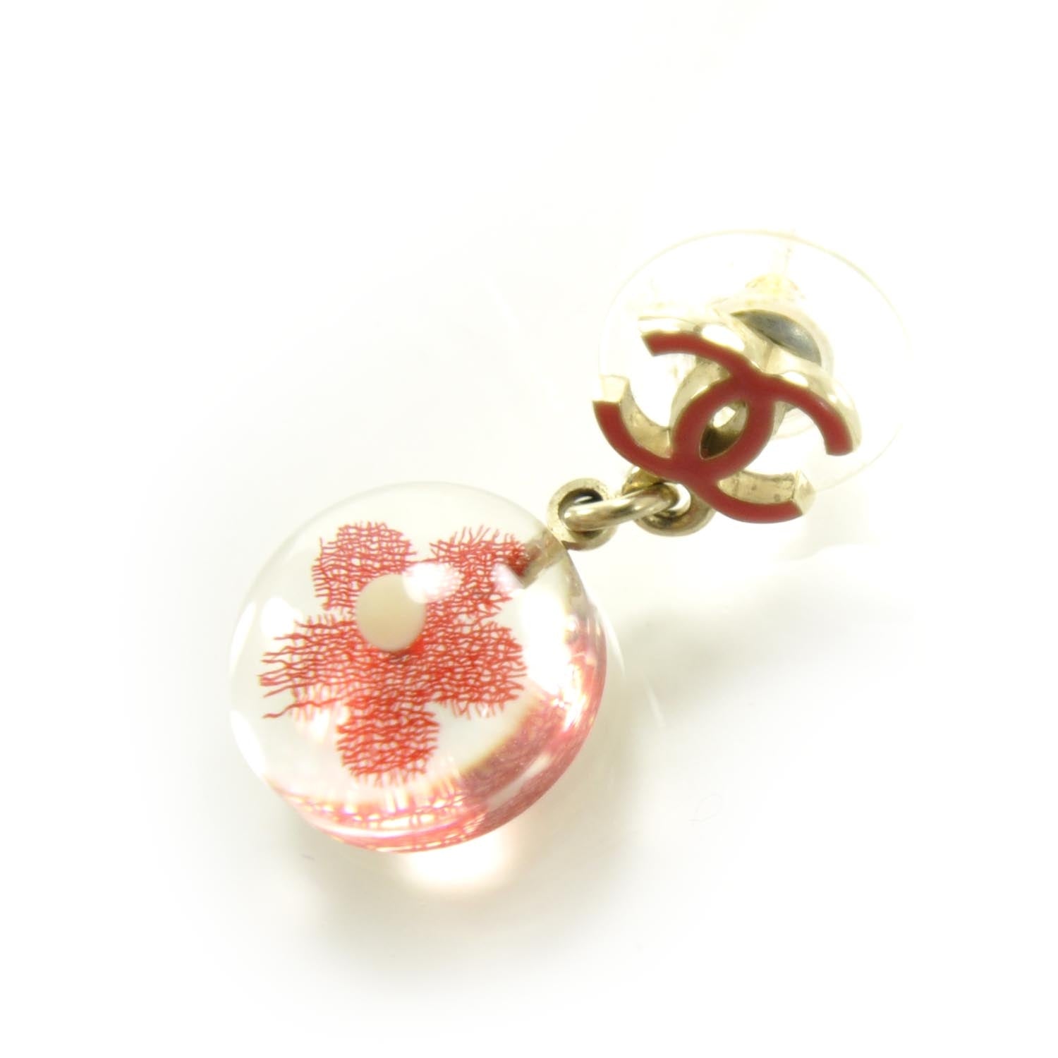 Chanel CC Camellia Flower Drop Earrings 6 of 6