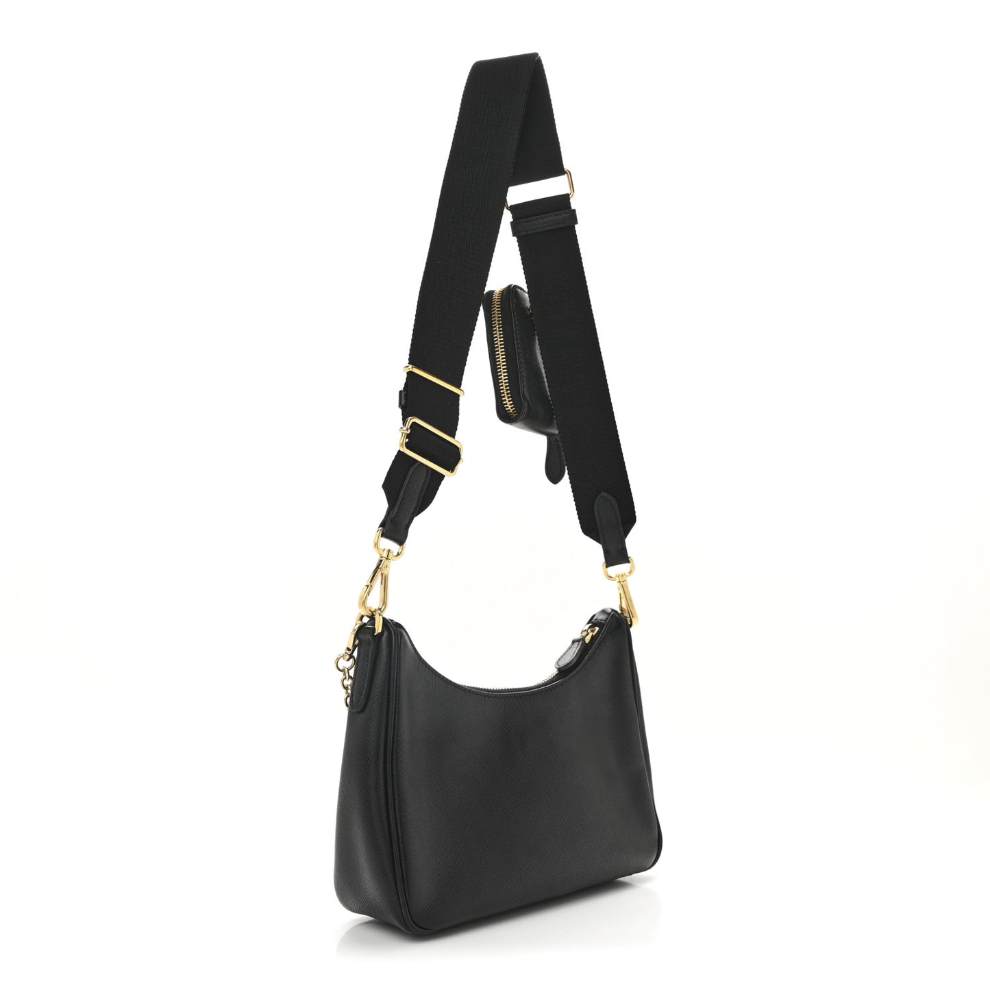 Saffiano Lux Re-Edition 2005 Shoulder Bag Black