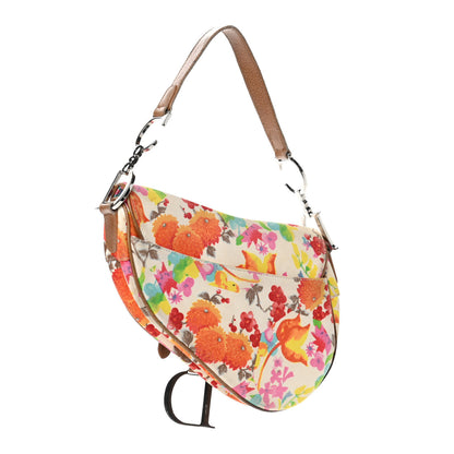 Christian Dior Canvas Floral Saddle Bag 2 of 7