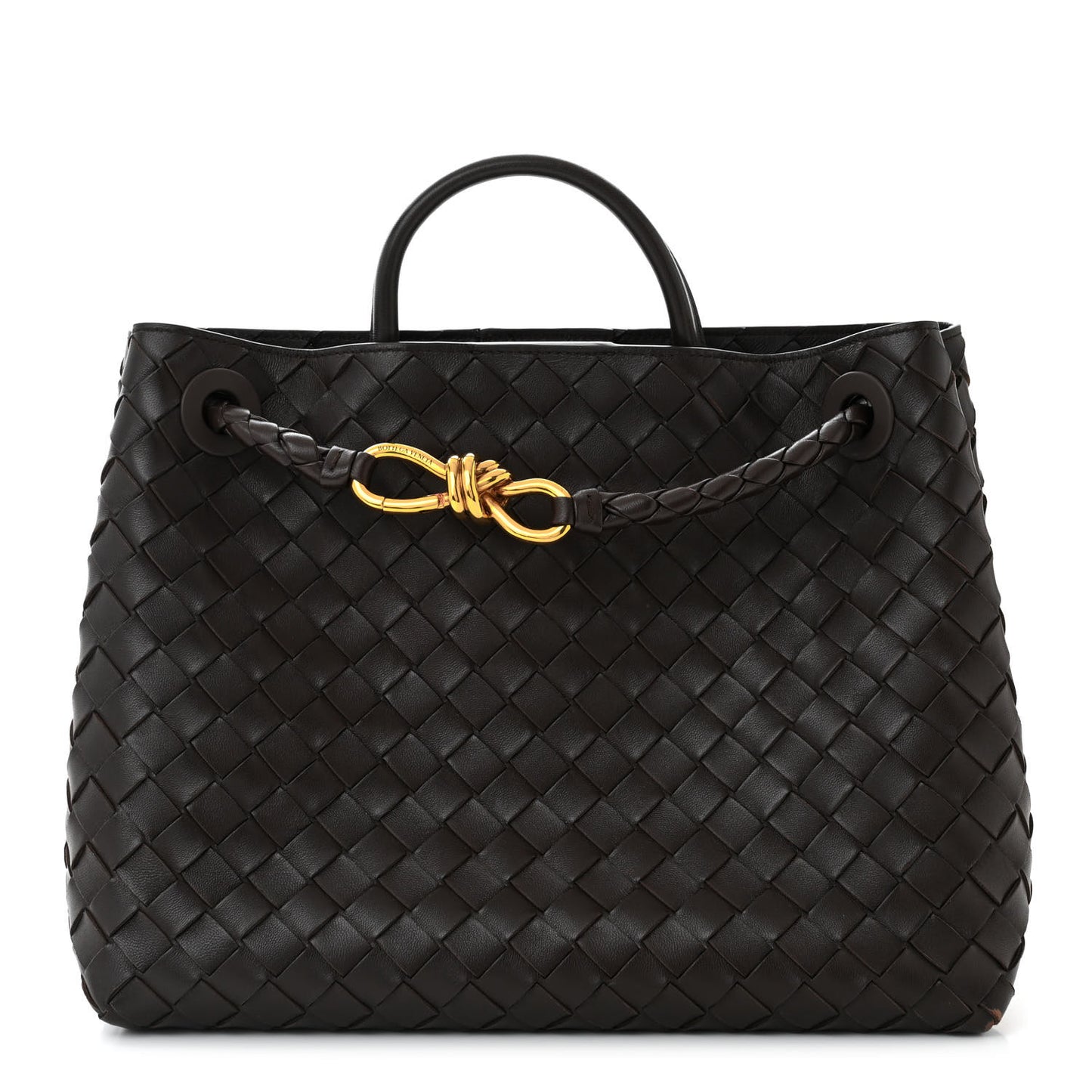Nappa Intrecciato Medium Andiamo Shoulder Bag Fondant
