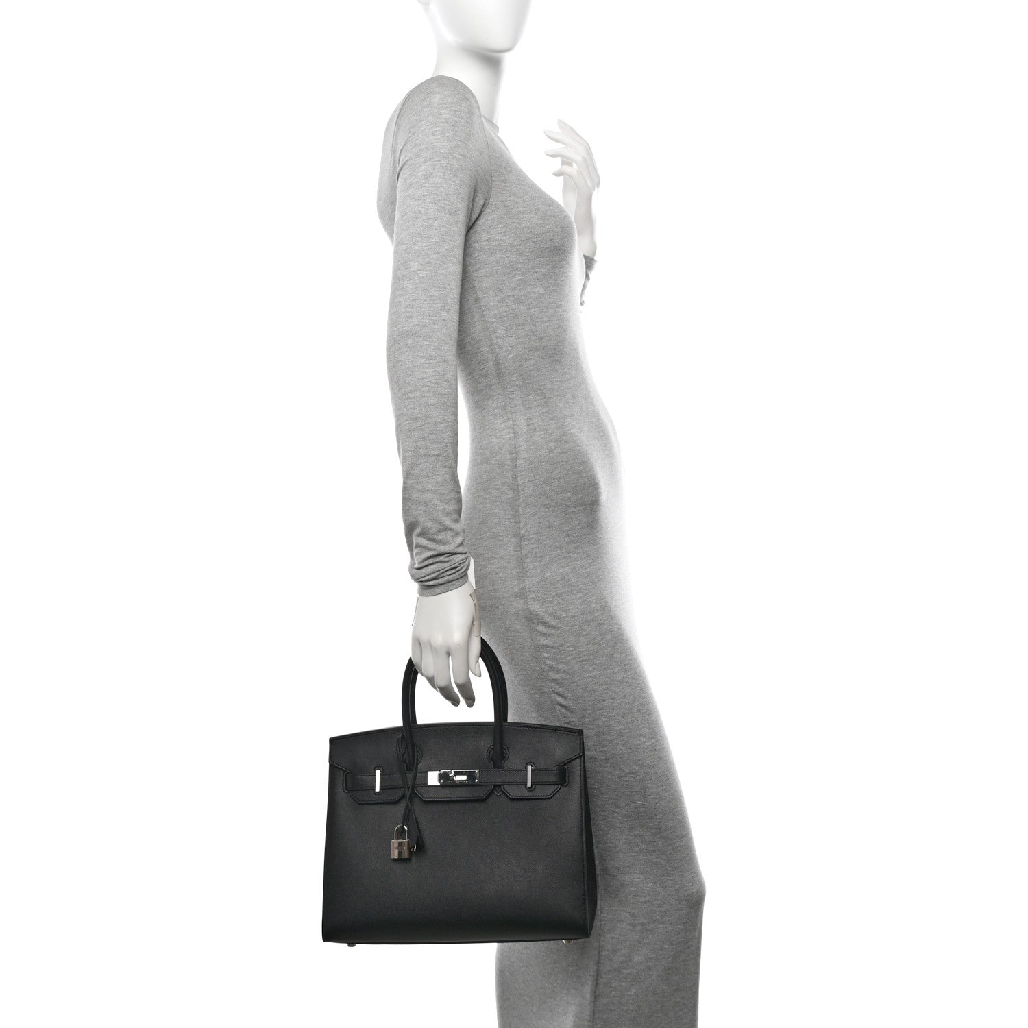 Hermes Madame Calfskin Birkin Sellier 30 Black 2 of 12