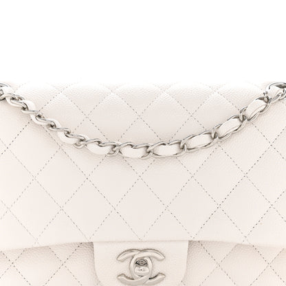 Chanel Caviar Quilted Medium Double Flap White 8 of 10