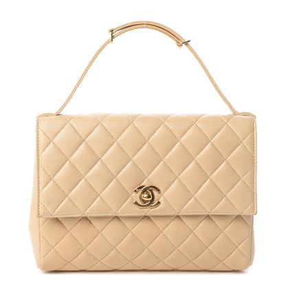 Chanel Lambskin Quilted Small Single Flap Beige Clair 1 of 9