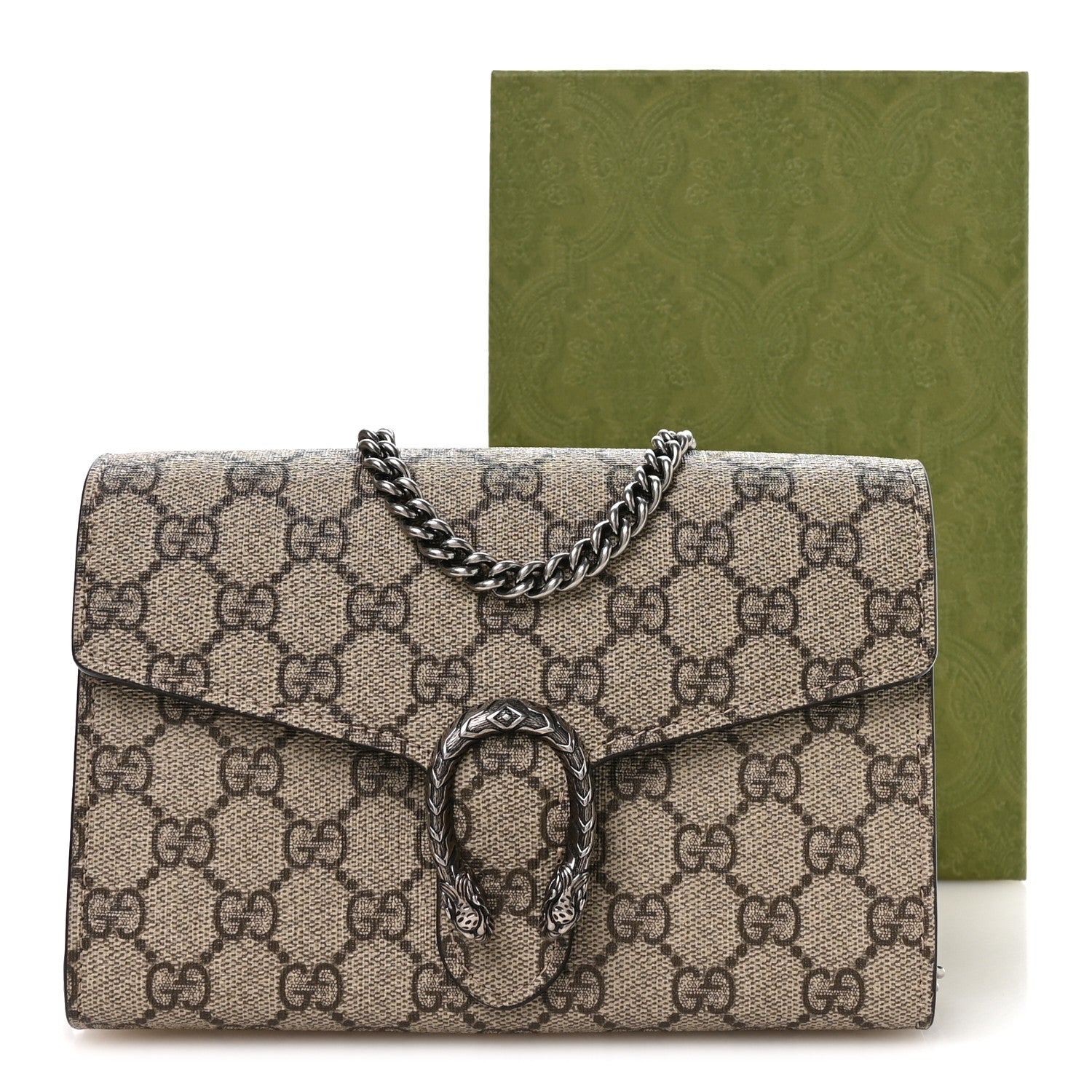 GUCCI 新品 ミニ財布 supreme Gucci GG Supreme Monogram Mini Dionysus Chain Wallet Beige Taupe