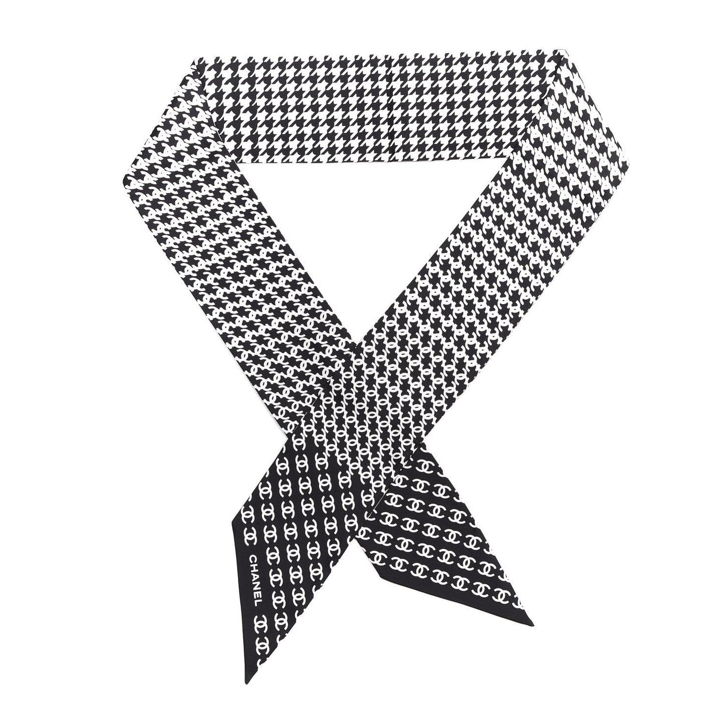 Silk CC Scarf Black