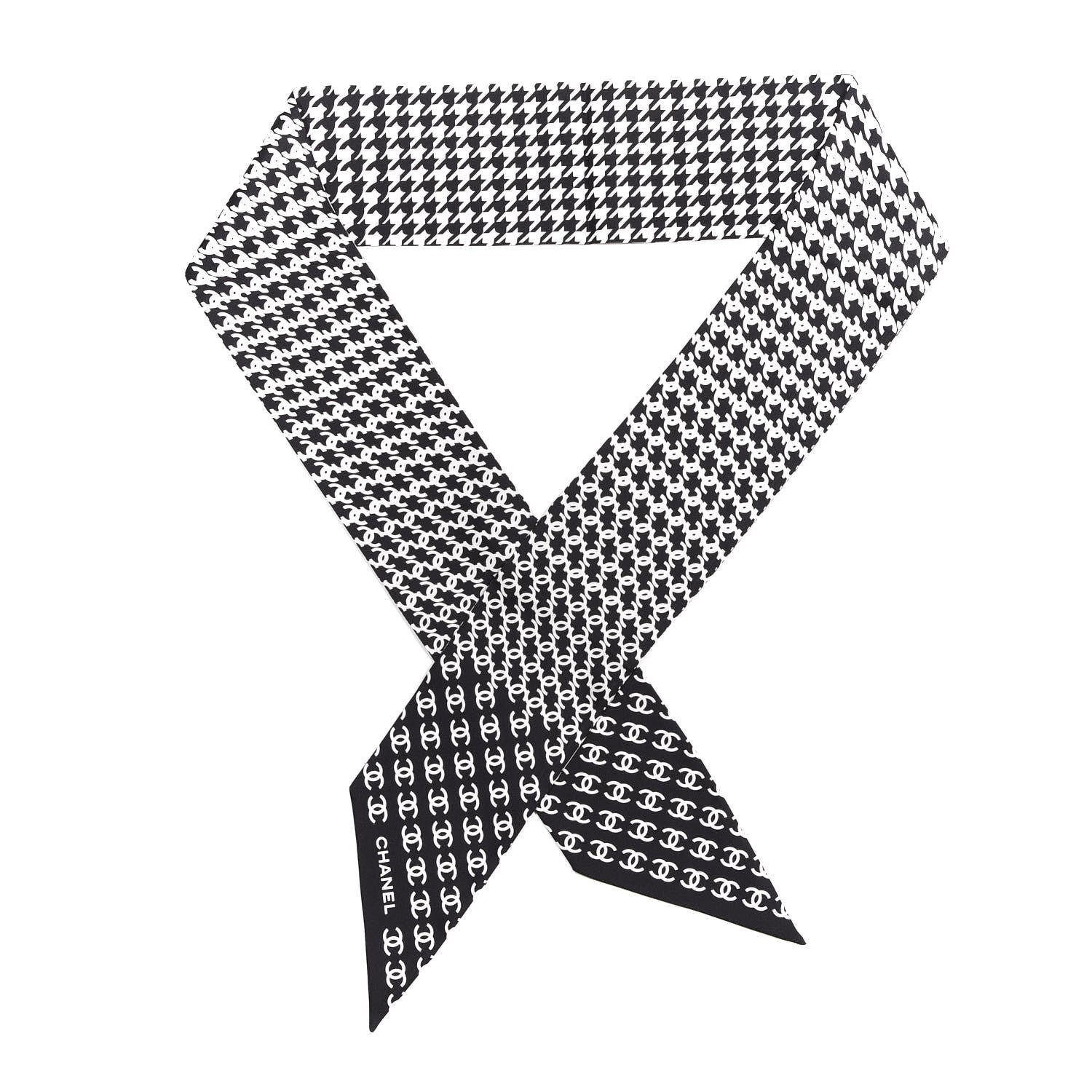 Chanel Silk CC Scarf Black 1 of 4