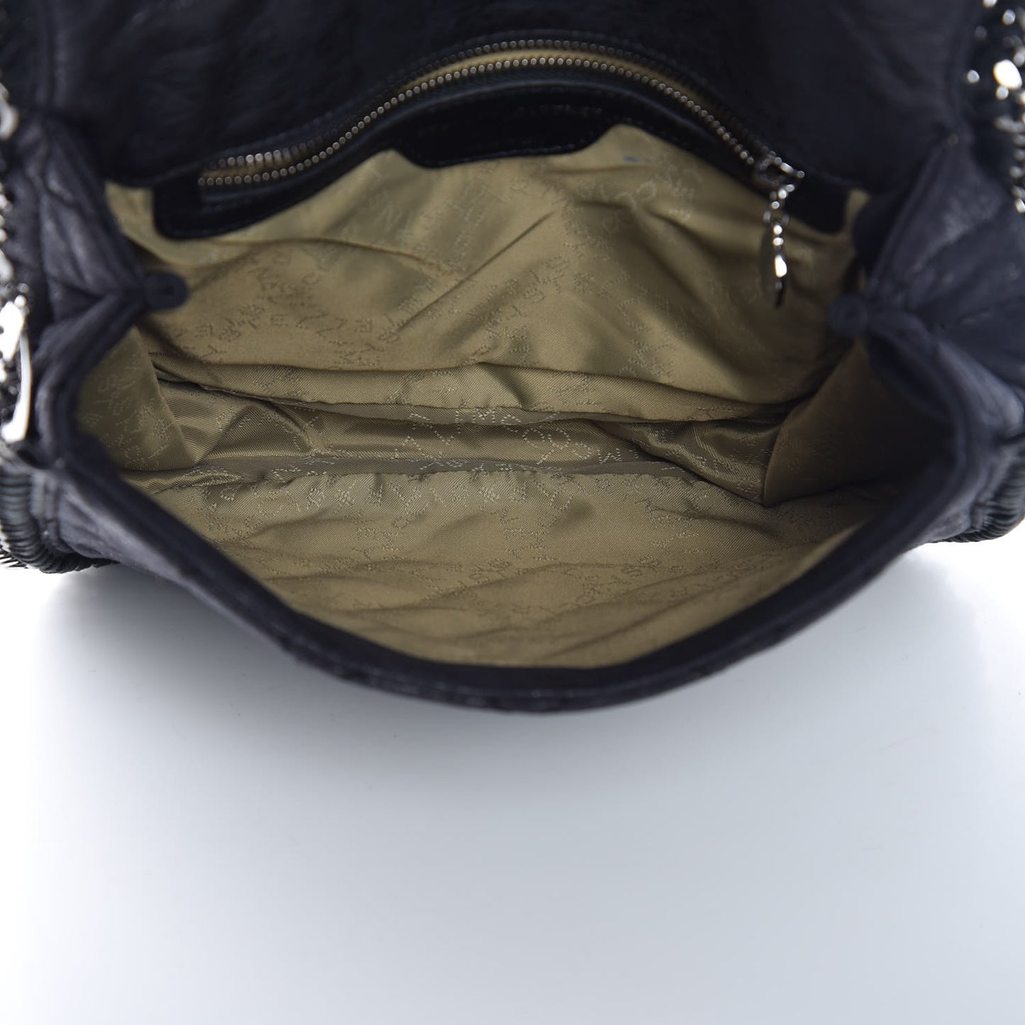 Shaggy Deer Quilted Falabella Shoulder Bag Black