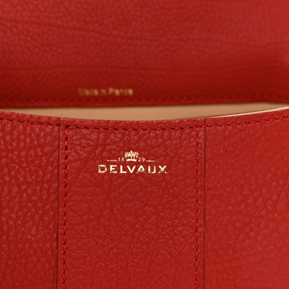 Delvaux Crispy Calfskin Mini Brillant Satchel Scarlet Red 7 of 10