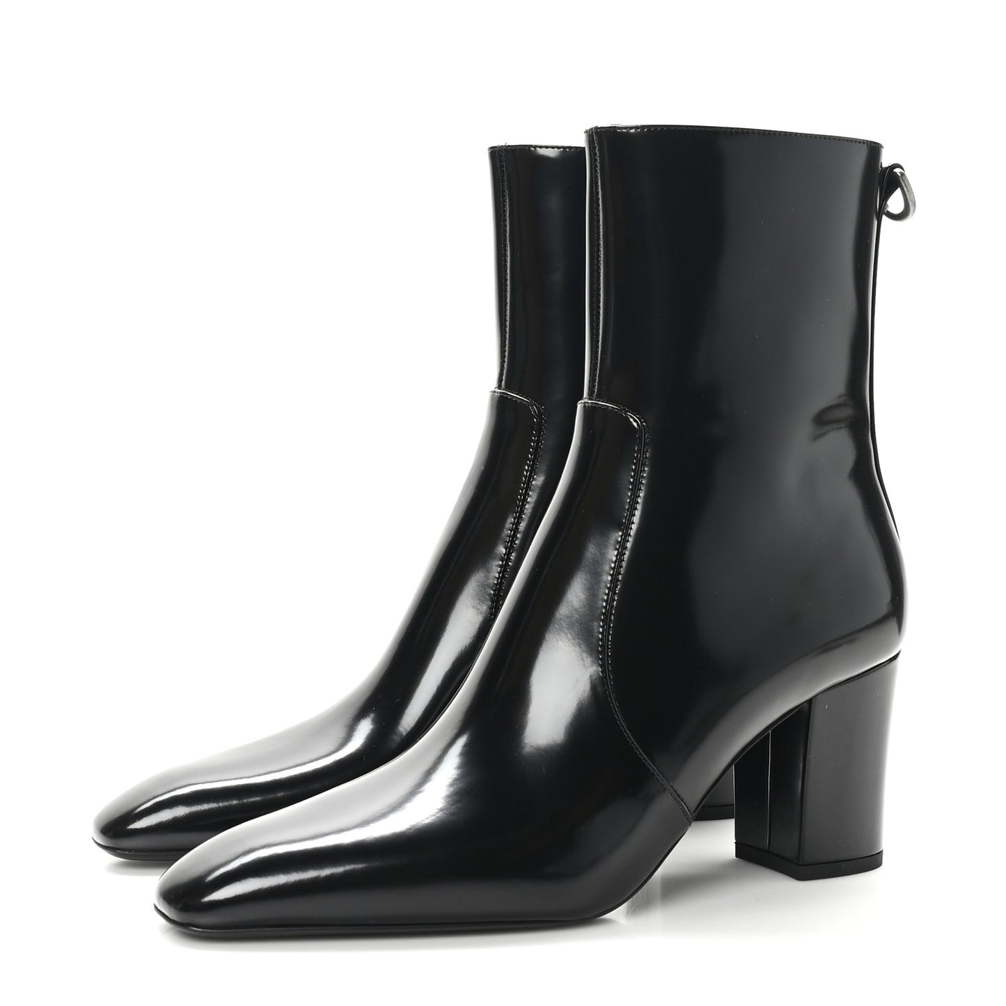 Vitello Marilyn Betty 70 Ankle Zip Boots 38.5 Black