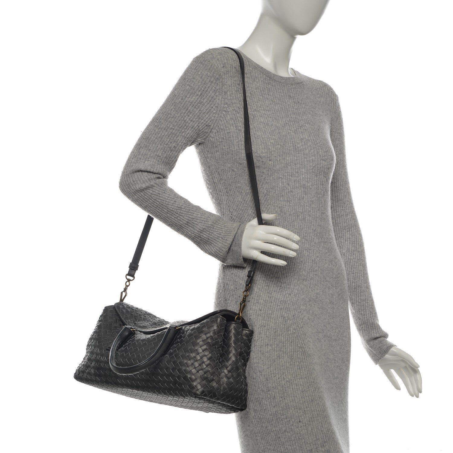 Bottega Veneta Nappa Intrecciato Convertible Duffel Ferro 2 of 7