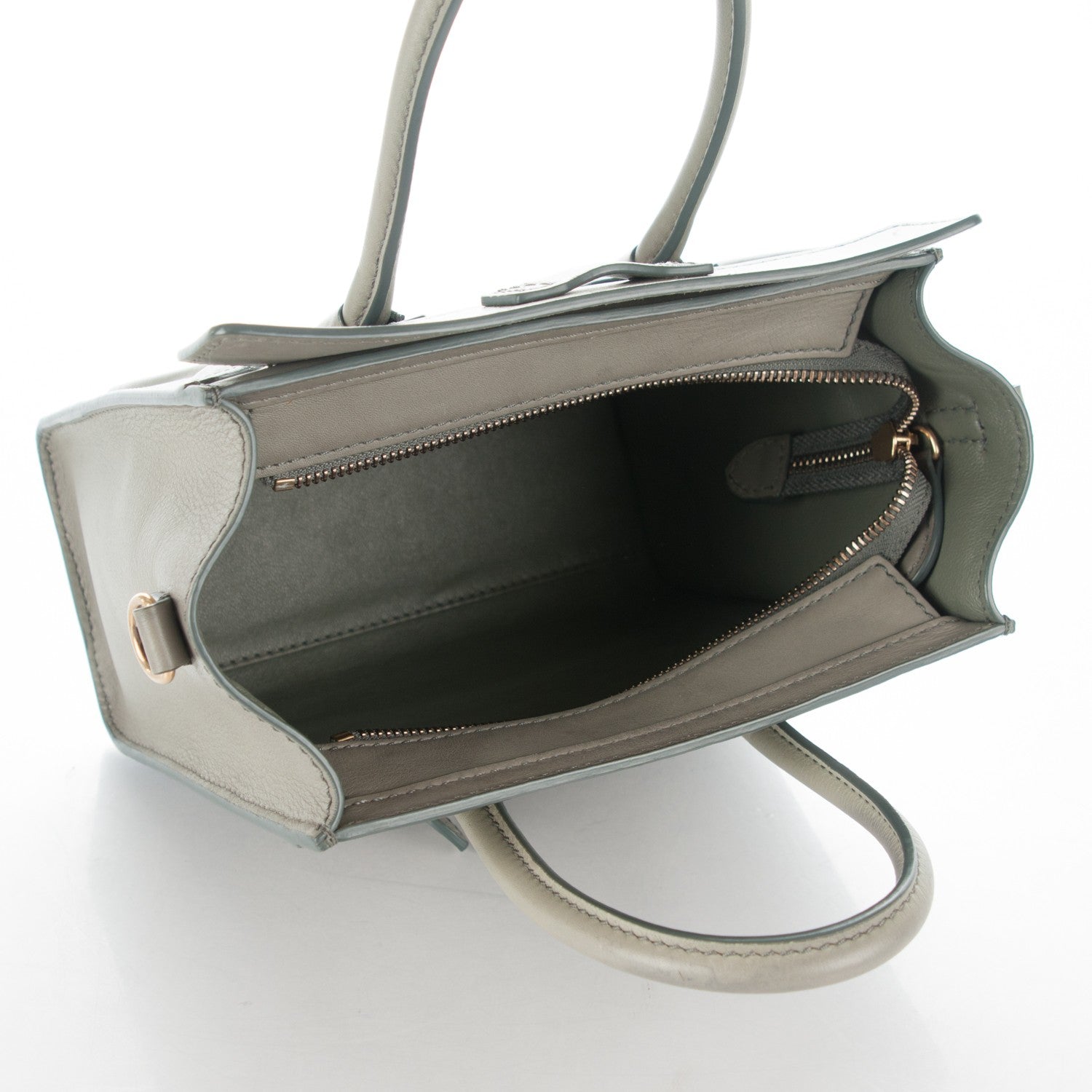 Celine Smooth Calfskin Nano Luggage Taupe 5 of 6