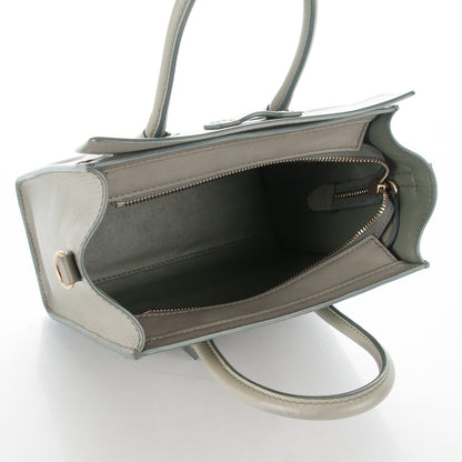 Celine Smooth Calfskin Nano Luggage Taupe 5 of 6