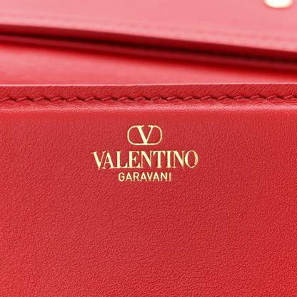 Valentino Garavani Calfskin Enamel Vlogo Small Loco Shoulder Bag Rouge Pur 6 of 10