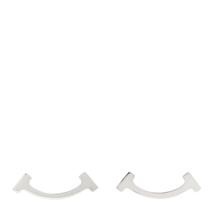 Tiffany Sterling Silver T Smile Stud Earrings 1 of 4