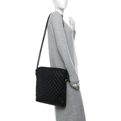 Chanel Calfskin Quilted Large Cambon Messenger Black 2 of 12