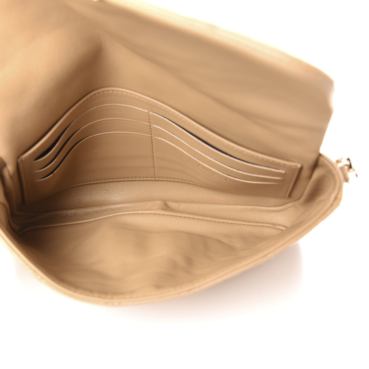 Christian Dior Patent Cannage New Lock Pouch Beige 5 of 11